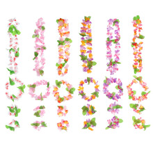 Hawaiian flower leis party decor 6 pcs