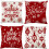 Fodera per cuscino natalizia Nordic red4pack 1