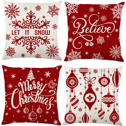 Fodera per cuscino natalizia Nordic red4pack