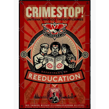 Affiche de propagande Crimestop1984 sans cadre