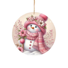 Placa de Natal de Madeira para Decoração de Festas (1 peça)