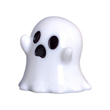Set de 2 figurine fantomă și vrăjitoare din rășină de Halloween