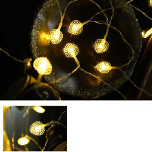Luzes de LED em formato de coração com contas para decoração de Natal, 6 metros (20 pés)