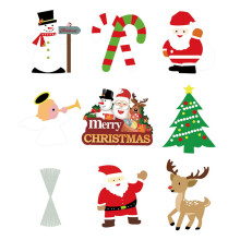 Paquete de 5 letreros navideños para jardín con estacas.