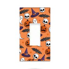 Conjunto de placas de metal para decoração de interiores com tema de Halloween