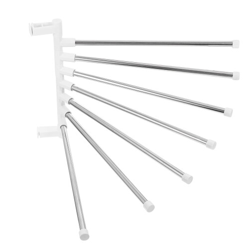 Porte-serviettes mural pivotant en acier inoxydable
