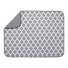 Grijze microvezel afdroogmat 45x60cm