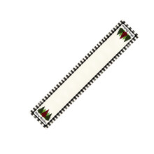 Weihnachtlicher Tischläufer aus Leinen, mehrfarbig, 183 cm