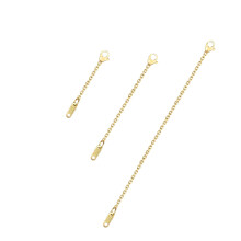18k pozlátené predlžovacie náhrdelníky, 3 ks – 2", 4", 6"