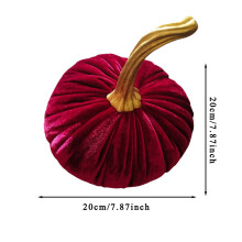 Handmade Velvet Pumpkin Decor - Soft Stuffed Fall Decoration