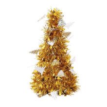 Mini Desktop Christmas Tree Decor – 27cm Gold Red Blue