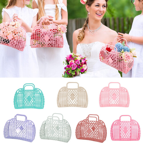 Warkul storage basket with handle, hollow design, 2 pcs 1