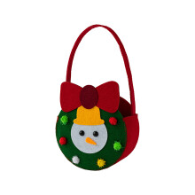 Sac fourre-tout de Noël en tissu – Rouge et multicolore, 16 x 8 x 9 cm