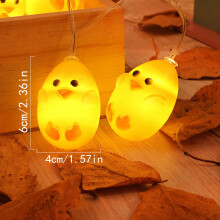 Guirlande lumineuse LED de Pâques avec motif coquille d'œuf cassée –