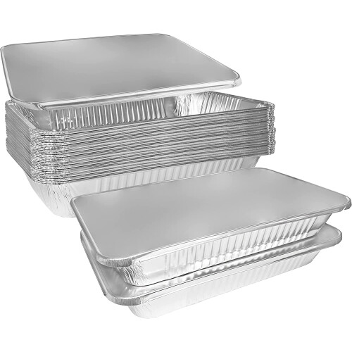 9x13 zware aluminium bakvormen met deksels