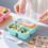 Wheat Straw Bento Box 3-Compartment Reusable Lunch Container 2