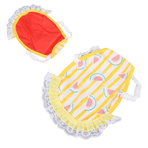 Hen Saddle Apron - Doppellagige Baumwolle, Wassermelone
