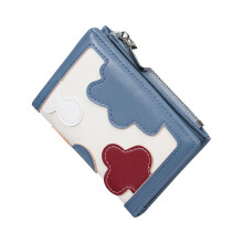 Portefeuille court contemporain, porte-cartes,-Bleu