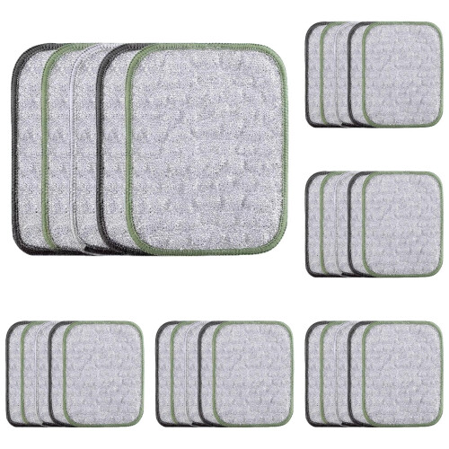 Reusable Wire Dishwashing Rags Round Non-Scratch 5 Pcs 1