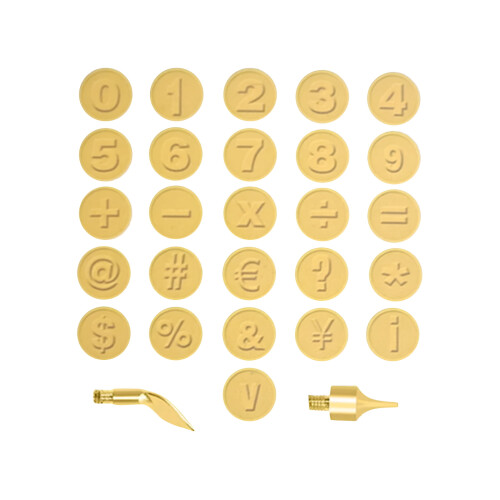 28-teiliges Brennspitzen-Set mit Alphabetbuchstaben 1