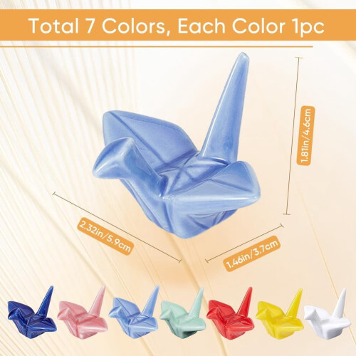 Σετ βάσεων για ξυλάκια Origami Crane – Κεραμικό, 7 χρώματα 1