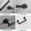 Matsort dobbelt toiletpapirholder, 304 rustfrit stål 5