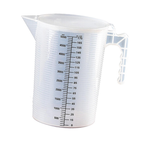 Brocca graduata in plastica da 5000 ml con coperchio e manico 1