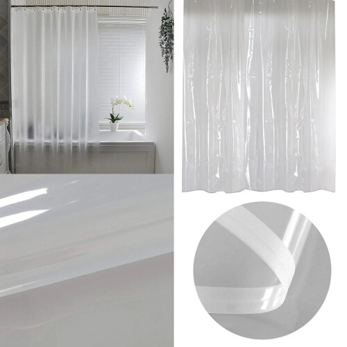 Forro de cortina de chuveiro transparente em PEVA 70,9 x 70,9 polegadas 1