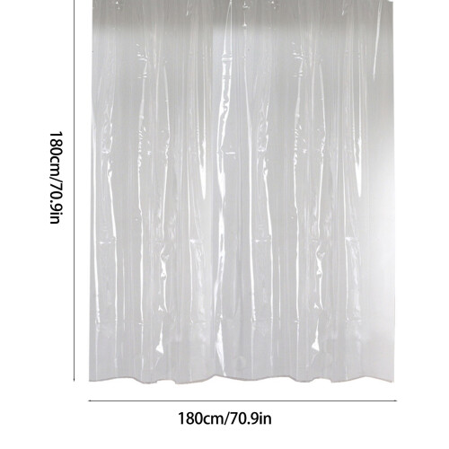 Forro de cortina de chuveiro transparente em PEVA 70,9 x 70,9 polegadas 2