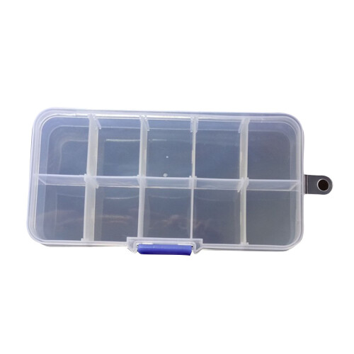 Cutie de depozitare din plastic cu 10 compartimente, 13x6x2cm 1
