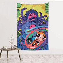 Powerpuff Girls faliszőnyeg, vízálló poliészter, egy méret