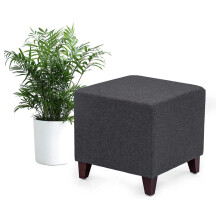 TiaGOC Heather Grey Cube Footstool 16x16x16 in