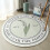 Tapis de bain rond en polyester 60 cm, antidérapant et lavable. 1