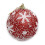 Rode plastic kerstbal, 8 cm, 1 stuk 1