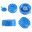 Blauwe schroefdoppen voor waterflessen van 5,5 cm (5 stuks) 1