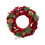 Weihnachtskranz mit roten Früchten und Beflockung – 28 cm Tür- oder 1
