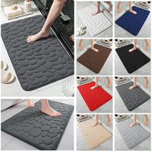 Badmat van traagschuim met polyester stippen, 80x50 cm