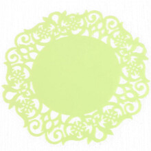 Dessous de verre en silicone creux avec motif de fleur en dentelle