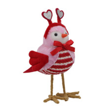 Adorno de peluche de pájaros enamorados para San Valentín, rojo y rosa, 20 cm