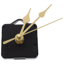 Goldene Uhrzeiger und schwarzes Quarzwerk-Set