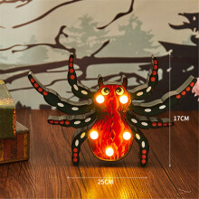 Halloween LED Lichterkette mit Spinnenmotiv