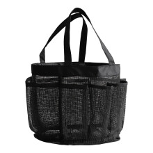 Bolsa organizadora de chuveiro em tela metálica – Poliéster, 8 bolsos