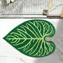 Tapis de bienvenue tropical antidérapant 60 x 40 cm vert