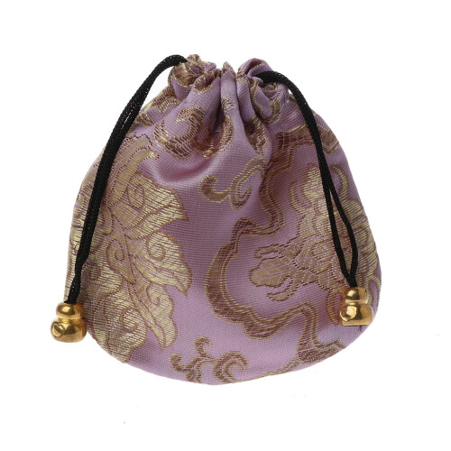 Silk Jewelry Pouch Drawstring Bag 11x11cm