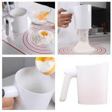 Battery-Operated Flour Sifter, 4-Cup Capacity, Stainless