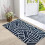 Vaskbar Retro Lattice dørmåtte sort 50x80cm 1