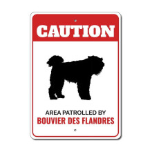 Aluminium Bouvier des Flandres varselskilt 20x30 cm