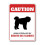 Placa de alumínio "Bouvier des Flandres - Atenção" 8x12 polegadas 1