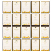 Lot de 20 cartes d'invitation Ă la remise des diplĂ´mes