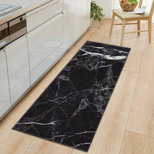 Teppich mit Marmormuster, Polyester-Gummirückseite